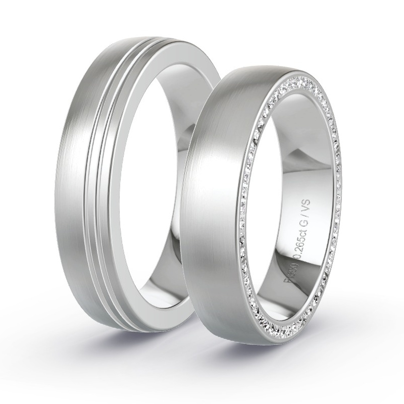 Alianzas Platino - 0.265 kt Diamantes - Modelo N°1617 Alianzas Platino - 0.265 kt Diamantes - Modelo N°1617