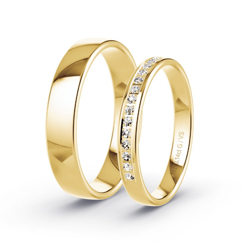Alianzas Oro amarillo - 0.14 kt Diamantes - Modelo N°1618 Alianzas Oro amarillo - 0.14 kt Diamantes - Modelo N°1618