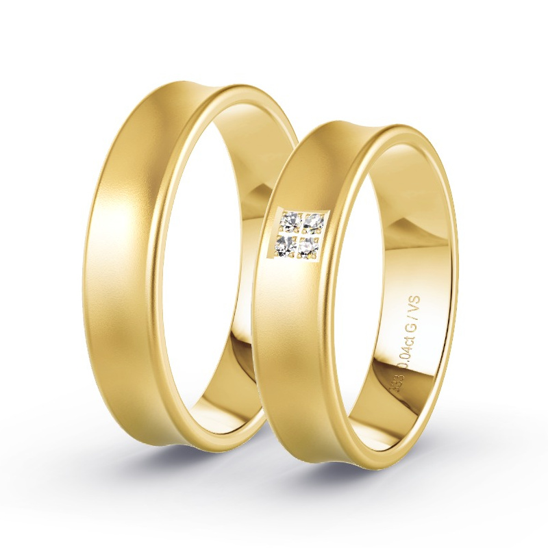 Alianzas Oro amarillo - 0.04 kt Diamantes - Modelo N°1619 Alianzas Oro amarillo - 0.04 kt Diamantes - Modelo N°1619