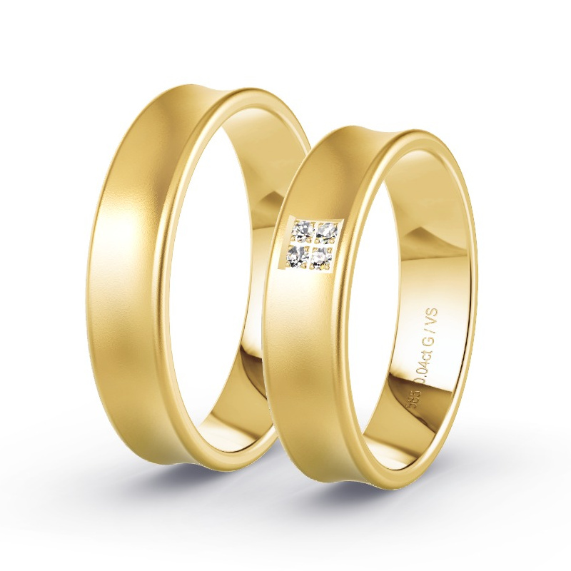 Alianzas Oro amarillo - 0.04 kt Diamantes - Modelo N°1619 Alianzas Oro amarillo - 0.04 kt Diamantes - Modelo N°1619