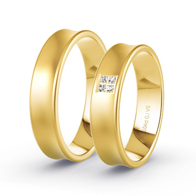 Alianzas Oro amarillo - 0.04 kt Diamantes - Modelo N°1619 Alianzas Oro amarillo - 0.04 kt Diamantes - Modelo N°1619