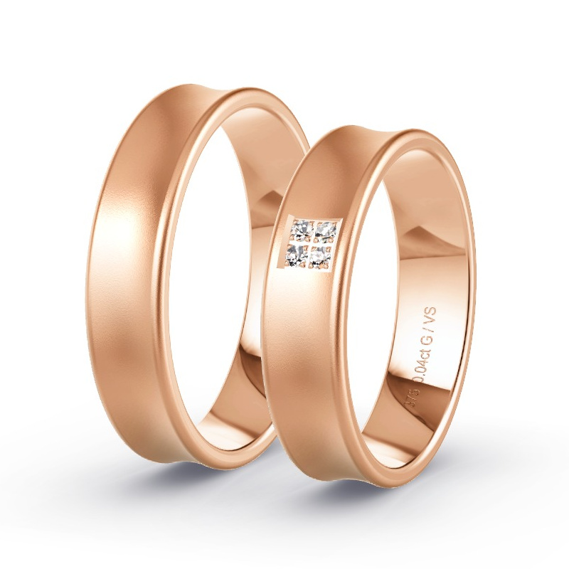 Alianzas Oro rosa - 0.04 kt Diamantes - Modelo N°1619 Alianzas Oro rosa - 0.04 kt Diamantes - Modelo N°1619