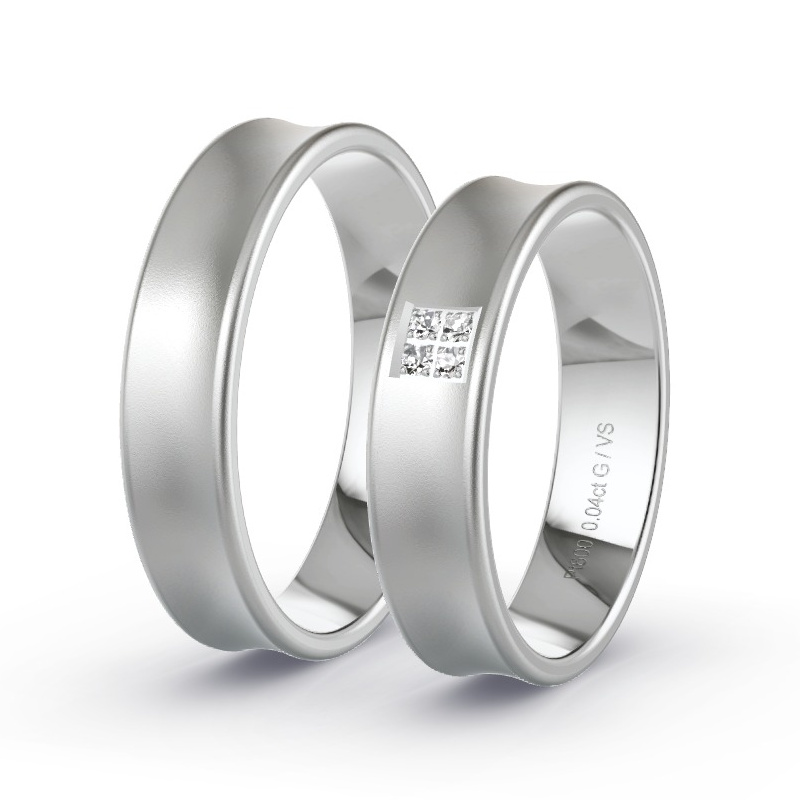 Alianzas Platino - 0.04 kt Diamantes - Modelo N°1619 Alianzas Platino - 0.04 kt Diamantes - Modelo N°1619