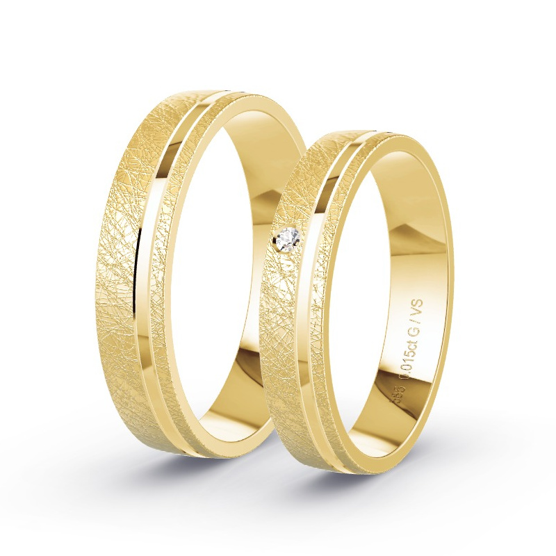 Alianzas Oro amarillo - 0.015 kt Diamantes - Modelo N°1622 Alianzas Oro amarillo - 0.015 kt Diamantes - Modelo N°1622