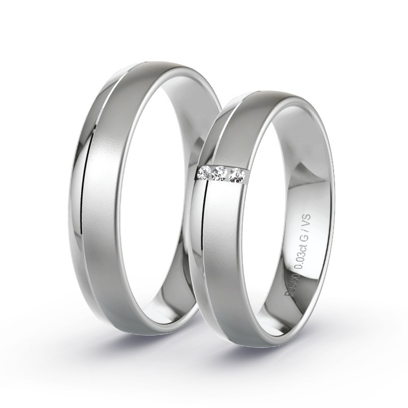 Alianzas Paladio - 0.03 kt Diamantes - Modelo N°1627