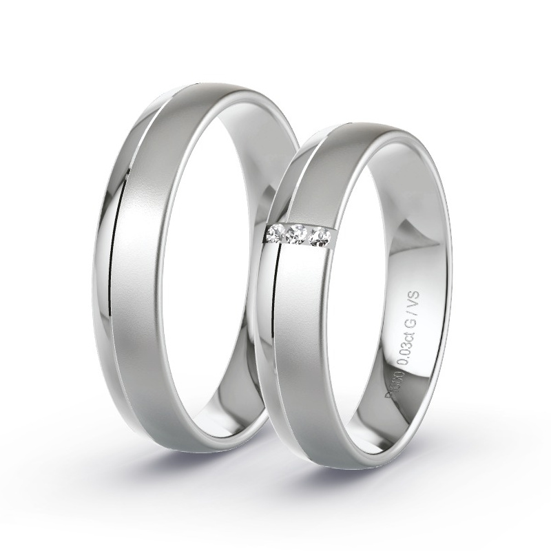 Alianzas Platino - 0.03 kt Diamantes - Modelo N°1627 Alianzas Platino - 0.03 kt Diamantes - Modelo N°1627
