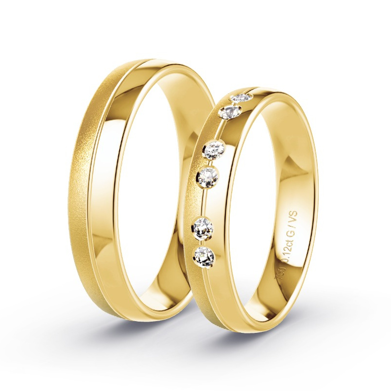 Alianzas Oro amarillo - 0.12 kt Diamantes - Modelo N°1631 Alianzas Oro amarillo - 0.12 kt Diamantes - Modelo N°1631