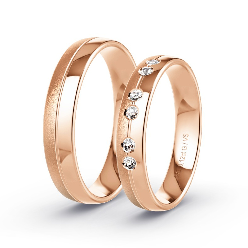Alianzas Oro rosa - 0.12 kt Diamantes - Modelo N°1631 Alianzas Oro rosa - 0.12 kt Diamantes - Modelo N°1631