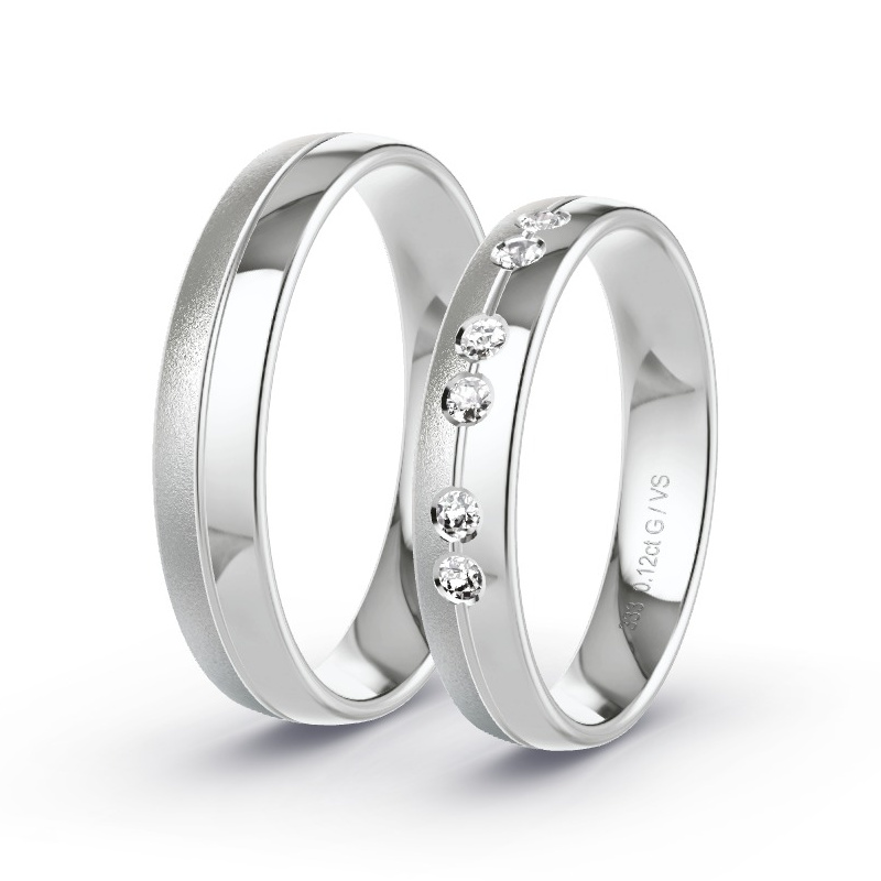 Alianzas Oro blanco - 0.12 kt Diamantes - Modelo N°1631 Alianzas Oro blanco - 0.12 kt Diamantes - Modelo N°1631