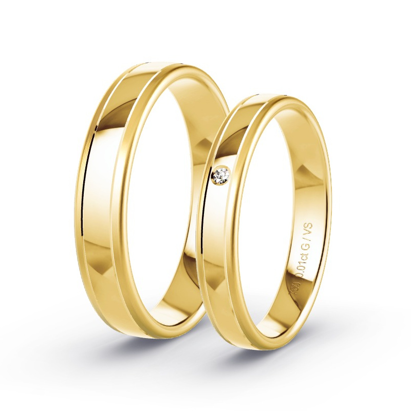 Alianzas Oro amarillo - 0.01 kt Diamantes - Modelo N°1641 Alianzas Oro amarillo - 0.01 kt Diamantes - Modelo N°1641