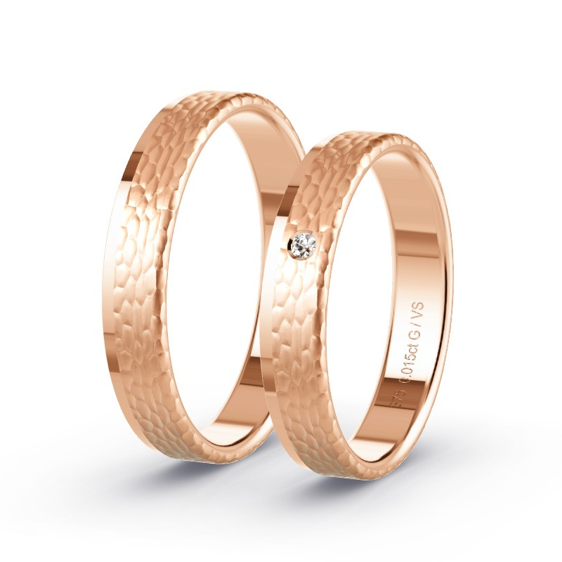 Alianzas Oro rosa - 0.015 kt Diamantes - Modelo N°1643 Alianzas Oro rosa - 0.015 kt Diamantes - Modelo N°1643