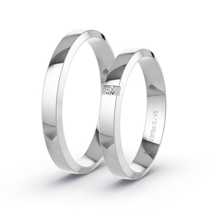 Alianzas Platino - 0.015 kt Diamantes - Modelo N°1644 Alianzas Platino - 0.015 kt Diamantes - Modelo N°1644
