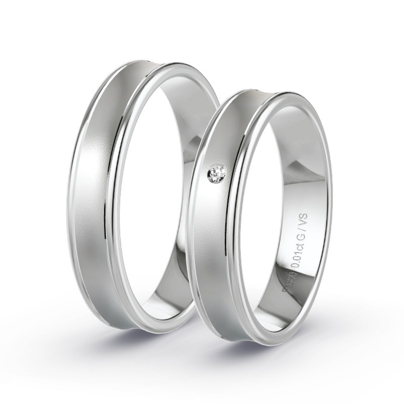 Alianzas Platino - 0.015 kt Diamantes - Modelo N°1645 Alianzas Platino - 0.015 kt Diamantes - Modelo N°1645