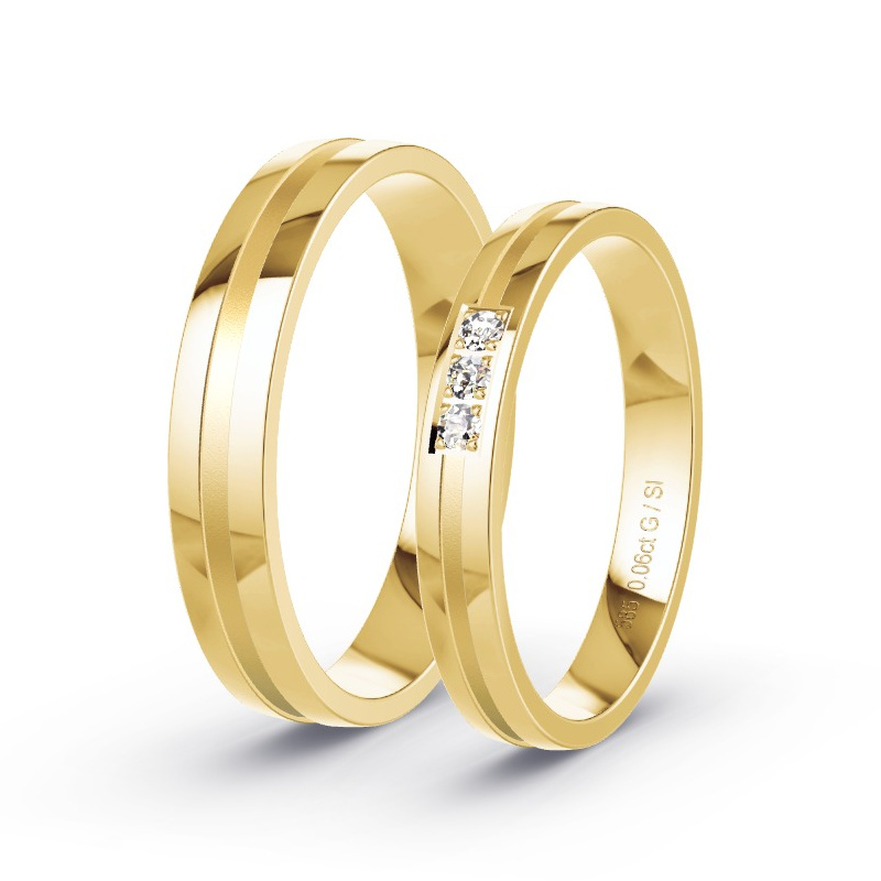 Alianzas Oro amarillo - 0.06 kt Diamantes - Modelo N°1646