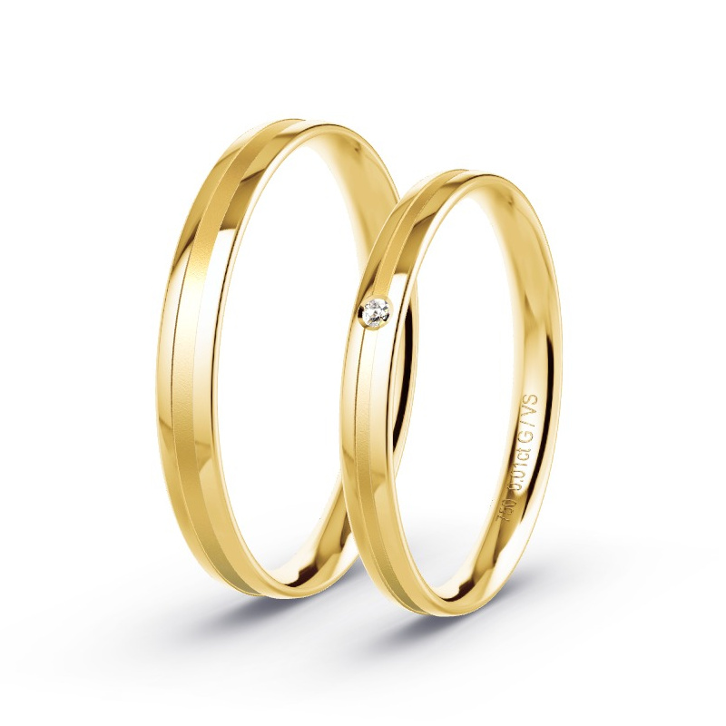 Alianzas Oro amarillo - 0.01 kt Diamantes - Modelo N°1647 Alianzas Oro amarillo - 0.01 kt Diamantes - Modelo N°1647
