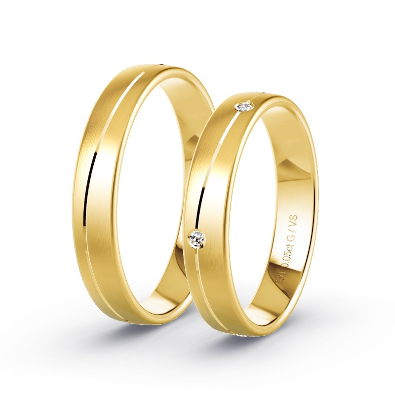 Alianzas Oro amarillo - 0.05 kt Diamantes - Modelo N°1649 Alianzas Oro amarillo - 0.05 kt Diamantes - Modelo N°1649