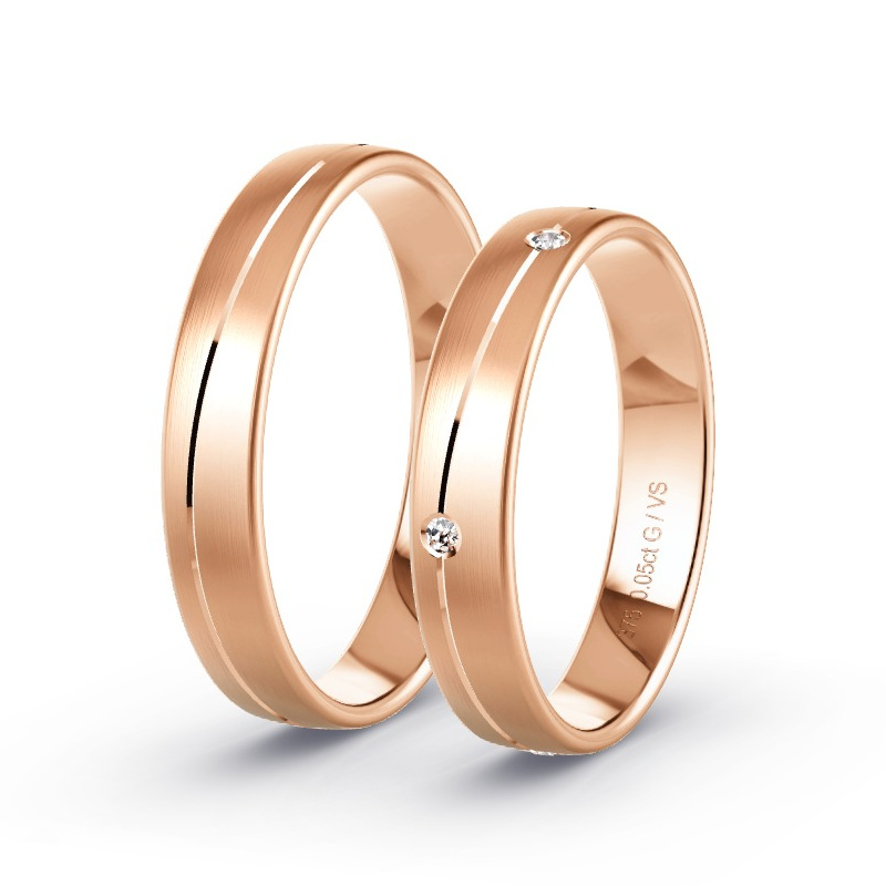 Alianzas Oro rosa - 0.05 kt Diamantes - Modelo N°1649 Alianzas Oro rosa - 0.05 kt Diamantes - Modelo N°1649