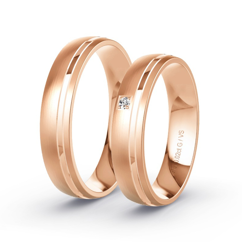 Alianzas Oro rosa - 0.02 kt Diamantes - Modelo N°1650 Alianzas Oro rosa - 0.02 kt Diamantes - Modelo N°1650