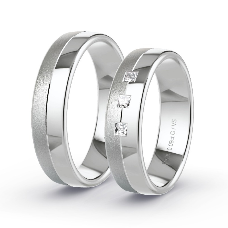 Alianzas Platino - 0.09 kt Diamantes - Modelo N°1655 Alianzas Platino - 0.09 kt Diamantes - Modelo N°1655