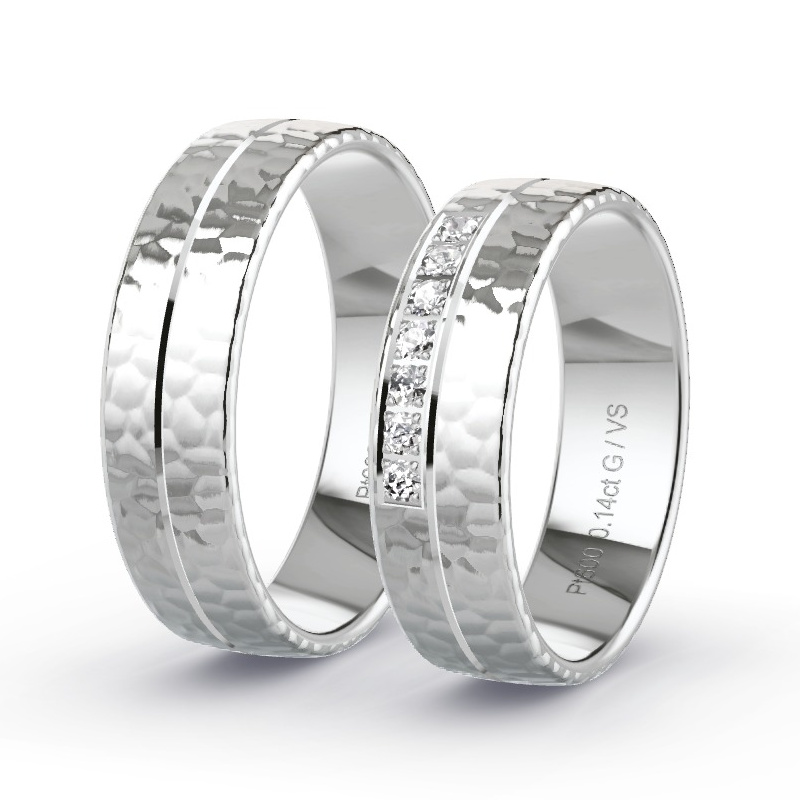 Alianzas Platino - 0.14 kt Diamantes - Modelo N°1656 Alianzas Platino - 0.14 kt Diamantes - Modelo N°1656