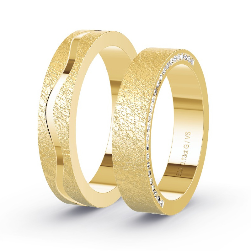 Alianzas Oro amarillo - 0.13 kt Diamantes - Modelo N°1657 Alianzas Oro amarillo - 0.13 kt Diamantes - Modelo N°1657