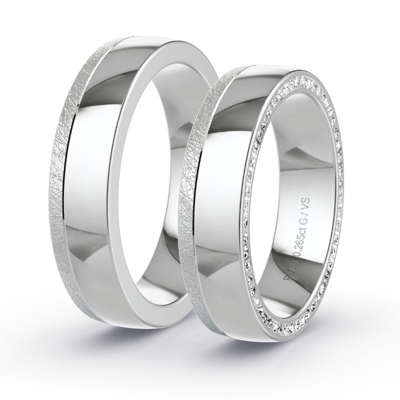 Alianzas Platino - 0.265 kt Diamantes - Modelo N°1658 Alianzas Platino - 0.265 kt Diamantes - Modelo N°1658