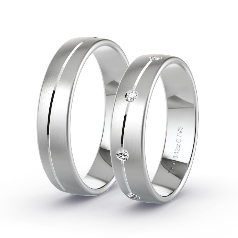 Alianzas Platino - 0.12 kt Diamantes - Modelo N°1659 Alianzas Platino - 0.12 kt Diamantes - Modelo N°1659