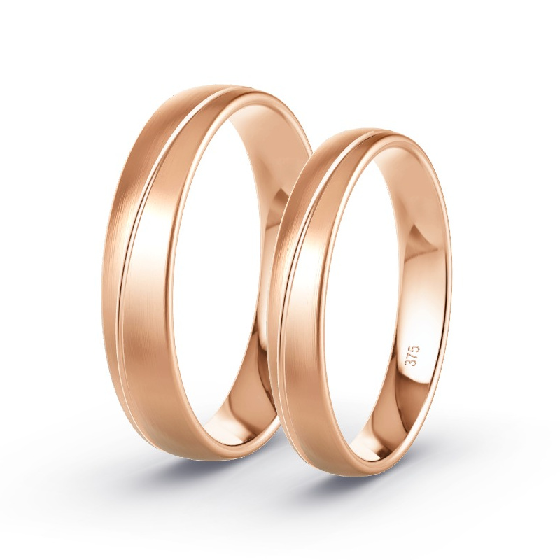 Alianzas Oro rosa - Diamantes - Modelo N°1660 Alianzas Oro rosa - Diamantes - Modelo N°1660