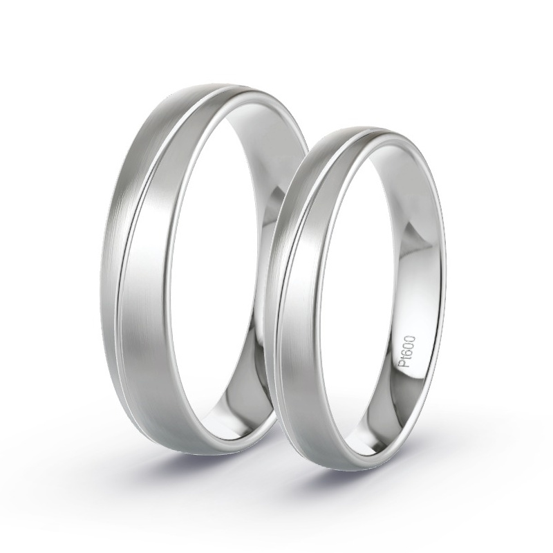 Alianzas Platino - Diamantes - Modelo N°1660 Alianzas Platino - Diamantes - Modelo N°1660