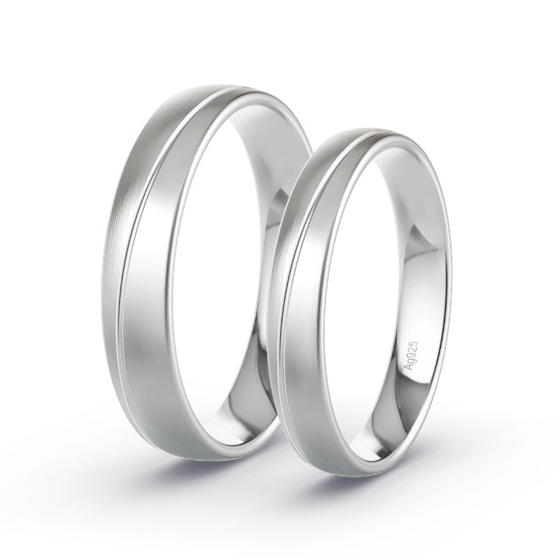 Alianzas Plata - Diamantes - Modelo N°1660 Alianzas Plata - Diamantes - Modelo N°1660