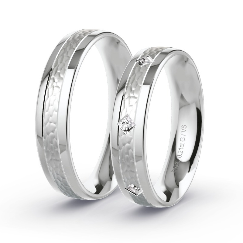Alianzas Platino - 0.21 kt Diamantes - Modelo N°1661 Alianzas Platino - 0.21 kt Diamantes - Modelo N°1661