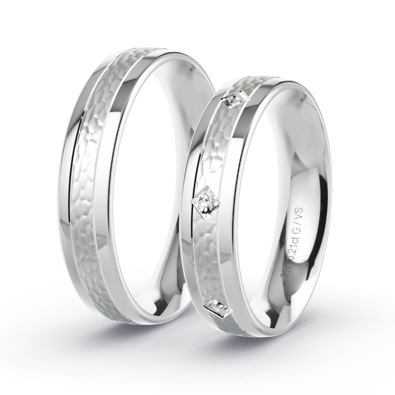 Alianzas Oro blanco - 0.21 kt Diamantes - Modelo N°1661 Alianzas Oro blanco - 0.21 kt Diamantes - Modelo N°1661