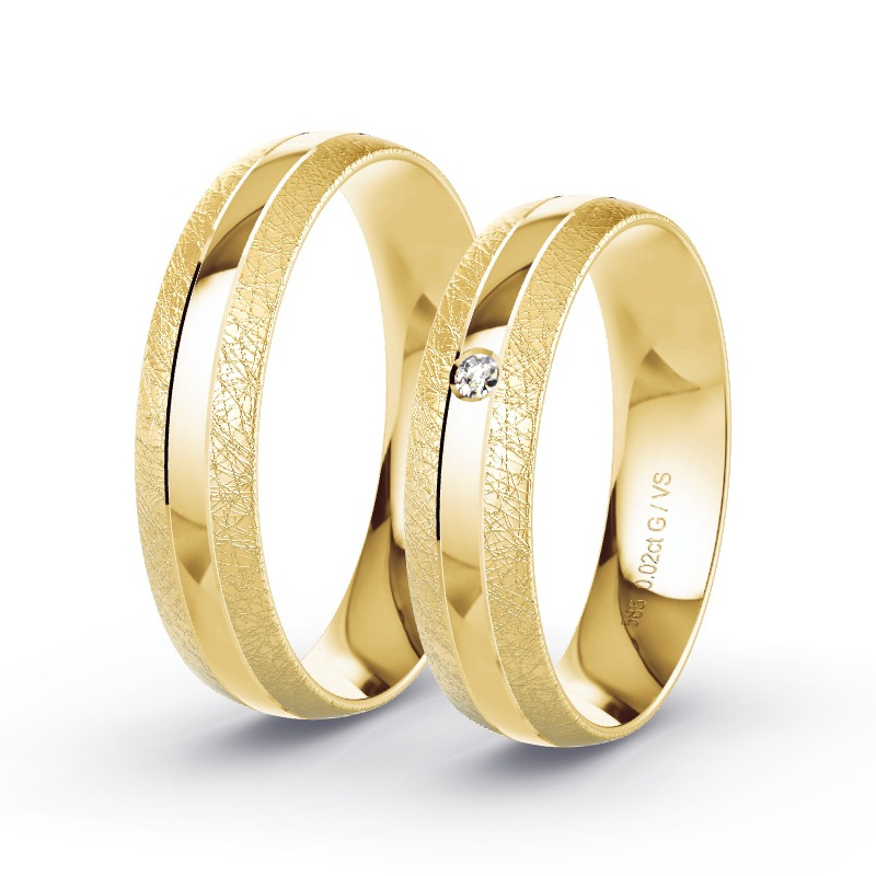 Alianzas Oro amarillo - 0.02 kt Diamantes - Modelo N°1662 Alianzas Oro amarillo - 0.02 kt Diamantes - Modelo N°1662