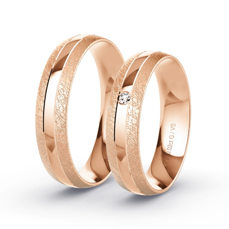 Alianzas Oro rosa - 0.02 kt Diamantes - Modelo N°1662 Alianzas Oro rosa - 0.02 kt Diamantes - Modelo N°1662