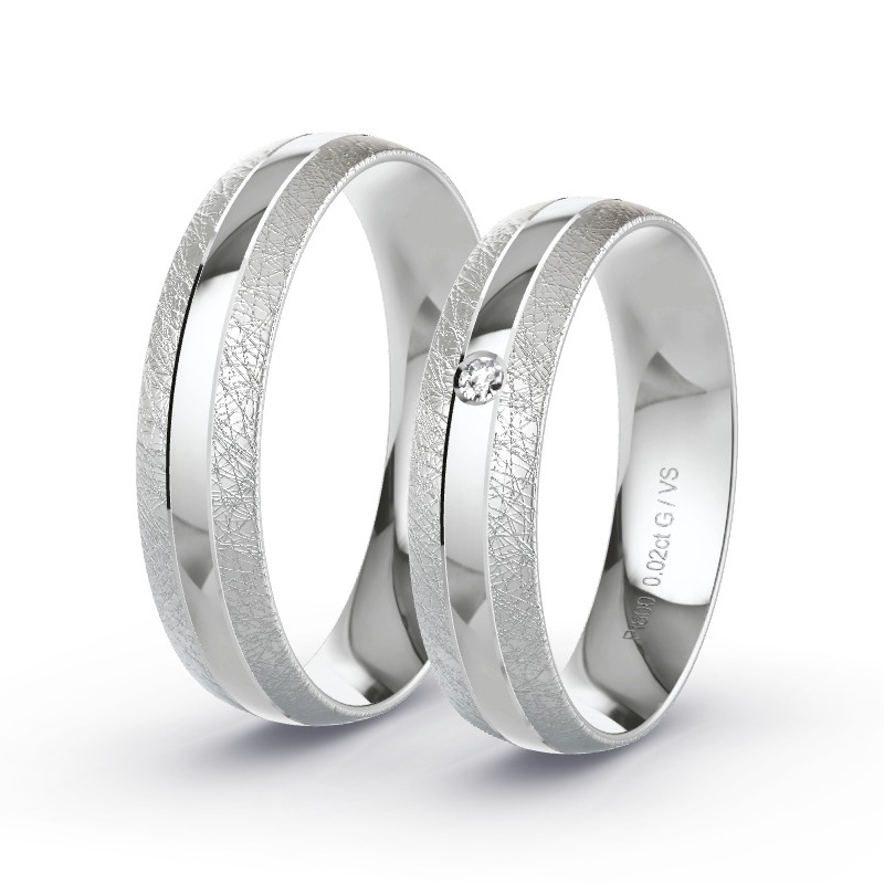 Alianzas Platino - 0.02 kt Diamantes - Modelo N°1662 Alianzas Platino - 0.02 kt Diamantes - Modelo N°1662