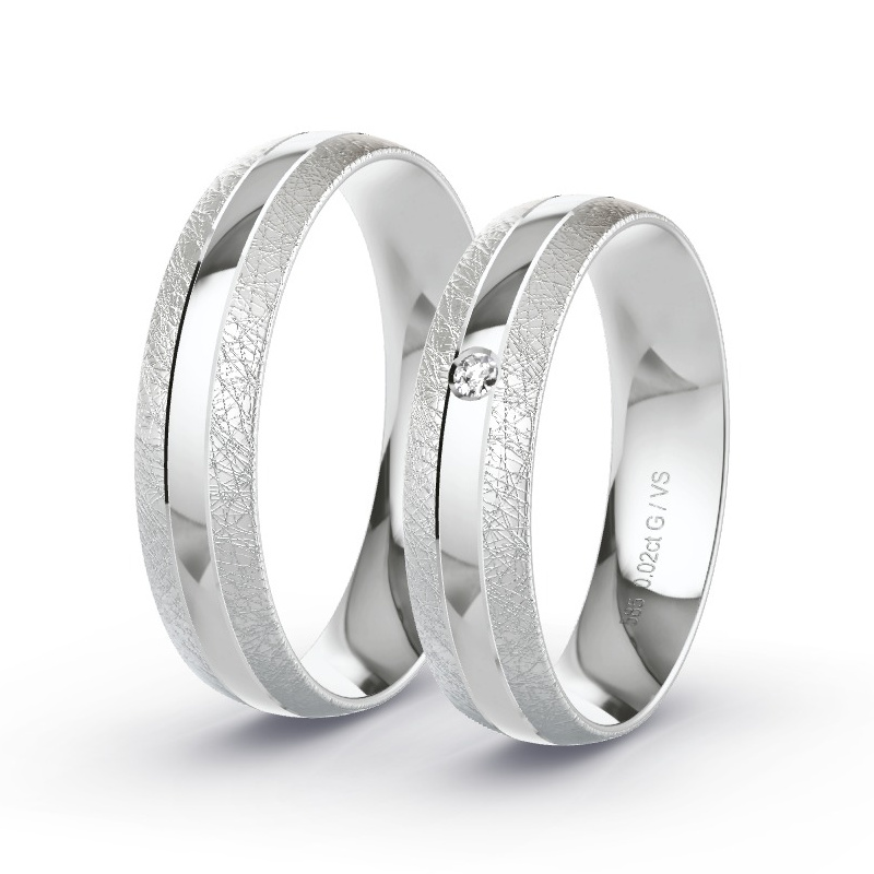 Alianzas Oro blanco - 0.02 kt Diamantes - Modelo N°1662 Alianzas Oro blanco - 0.02 kt Diamantes - Modelo N°1662