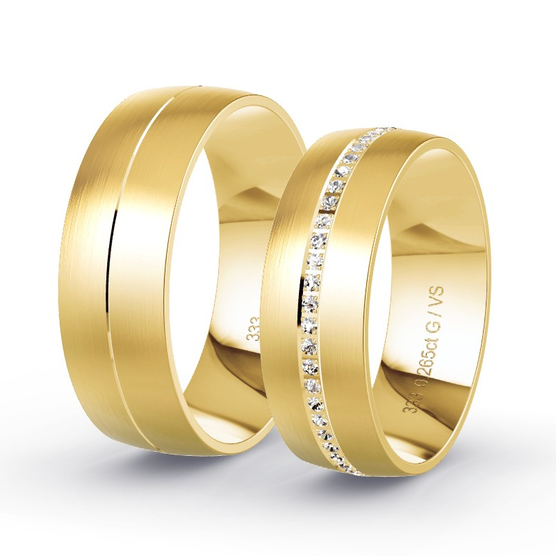 Alianzas Oro amarillo - 0.265 kt Diamantes - Modelo N°1664 Alianzas Oro amarillo - 0.265 kt Diamantes - Modelo N°1664