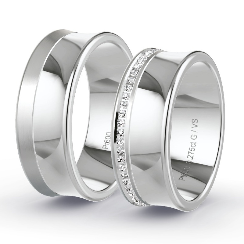 Alianzas Platino - 0.28 kt Diamantes - Modelo N°1666 Alianzas Platino - 0.28 kt Diamantes - Modelo N°1666
