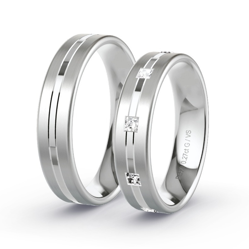 Alianzas Platino - 0.27 kt Diamantes - Modelo N°1667 Alianzas Platino - 0.27 kt Diamantes - Modelo N°1667