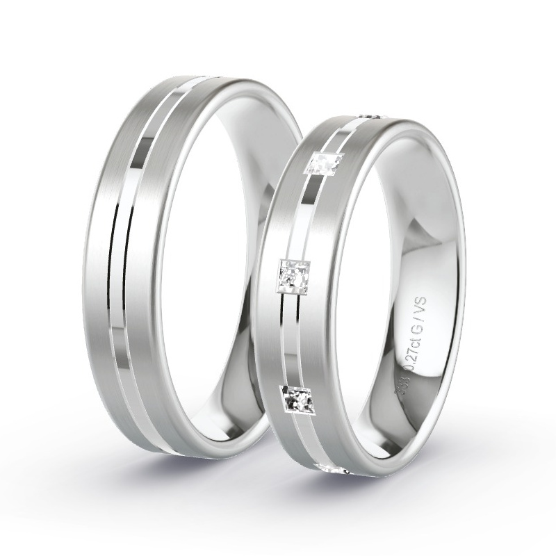 Alianzas Oro blanco - 0.27 kt Diamantes - Modelo N°1667 Alianzas Oro blanco - 0.27 kt Diamantes - Modelo N°1667