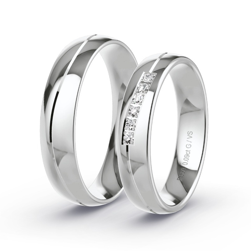 Alianzas Platino - 0.09 kt Diamantes - Modelo N°1668 Alianzas Platino - 0.09 kt Diamantes - Modelo N°1668