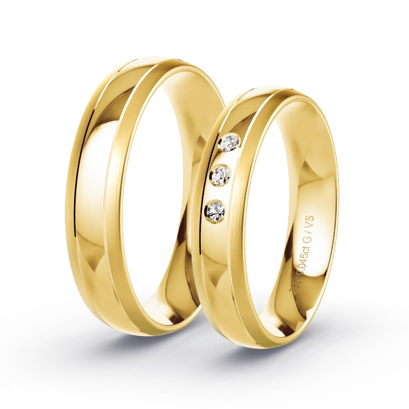 Alianzas Oro amarillo - 0.045 kt Diamantes - Modelo N°1670 Alianzas Oro amarillo - 0.045 kt Diamantes - Modelo N°1670