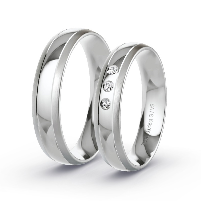 Alianzas Platino - 0.045 kt Diamantes - Modelo N°1670 Alianzas Platino - 0.045 kt Diamantes - Modelo N°1670