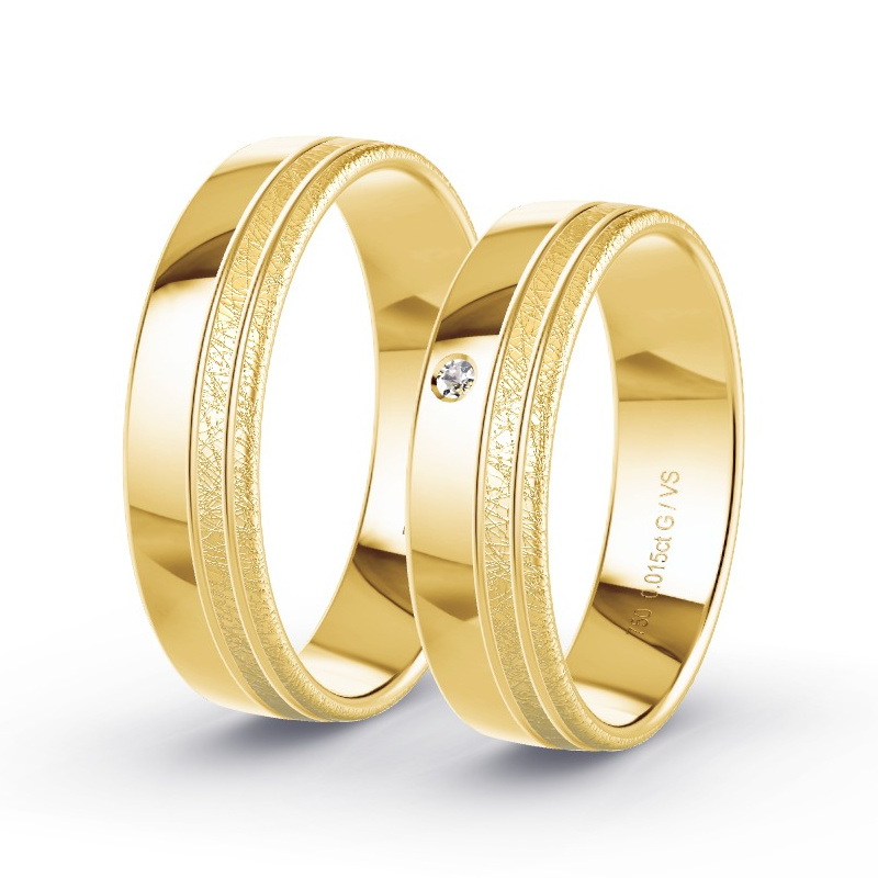 Alianzas Oro amarillo - 0.015 kt Diamantes - Modelo N°1672 Alianzas Oro amarillo - 0.015 kt Diamantes - Modelo N°1672
