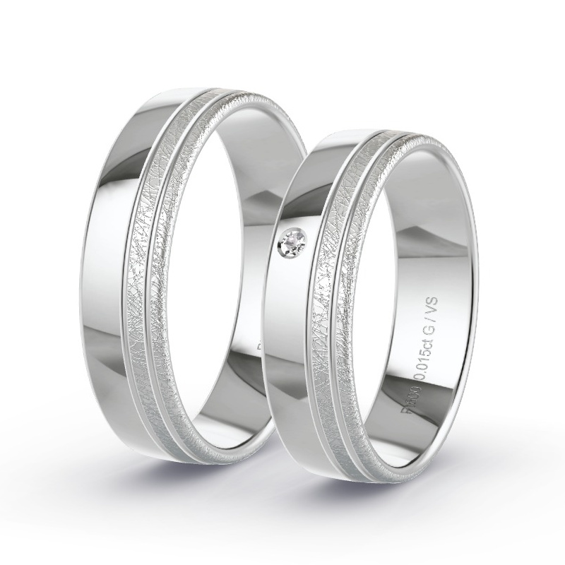 Alianzas Platino - 0.015 kt Diamantes - Modelo N°1672 Alianzas Platino - 0.015 kt Diamantes - Modelo N°1672