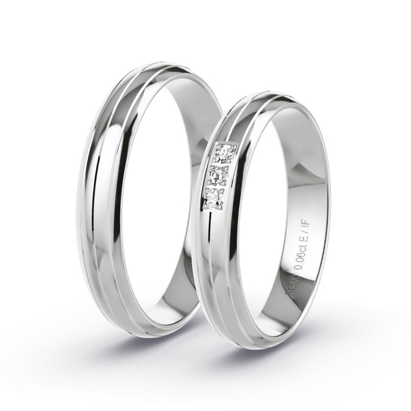 Alianzas Platino - 0.09 kt Diamantes - Modelo N°1674 Alianzas Platino - 0.09 kt Diamantes - Modelo N°1674
