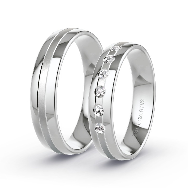 Alianzas Platino - 0.12 kt Diamantes - Modelo N°1675 Alianzas Platino - 0.12 kt Diamantes - Modelo N°1675