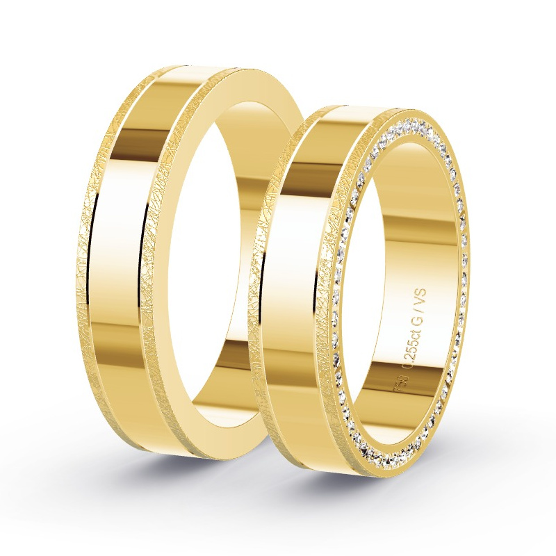 Alianzas Oro amarillo - 0.255 kt Diamantes - Modelo N°1678 Alianzas Oro amarillo - 0.255 kt Diamantes - Modelo N°1678