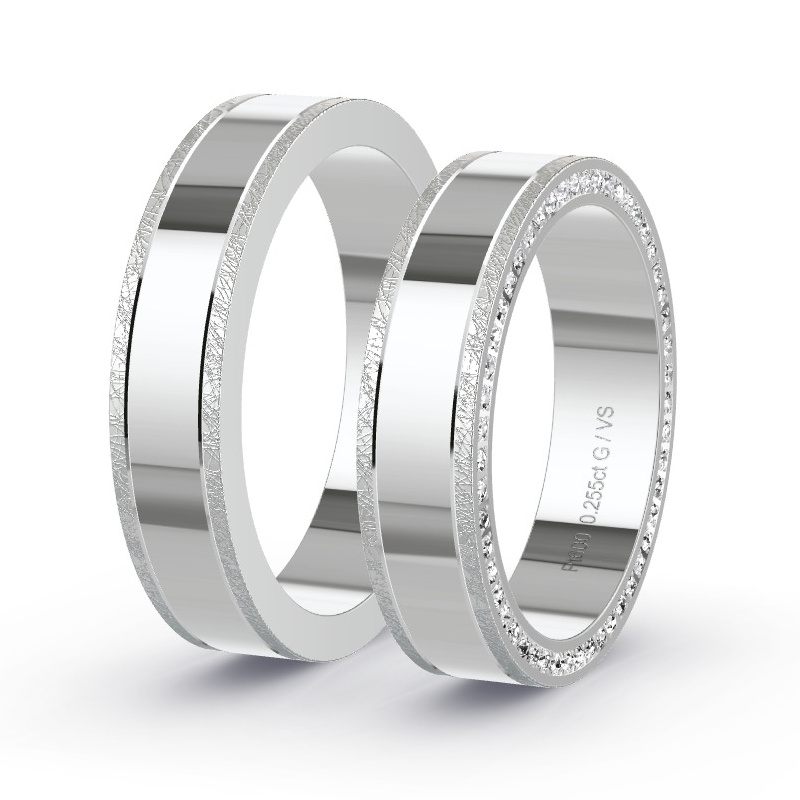 Alianzas Platino - 0.255 kt Diamantes - Modelo N°1678 Alianzas Platino - 0.255 kt Diamantes - Modelo N°1678