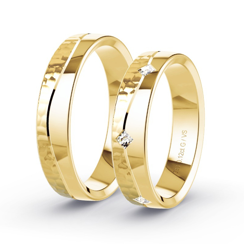 Alianzas Oro amarillo - 0.15 kt Diamantes - Modelo N°1679 Alianzas Oro amarillo - 0.15 kt Diamantes - Modelo N°1679